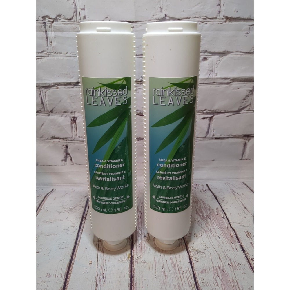 2 PACK Bath‎ & Body Works Rainkissed Leaves Conditioner 18oz Squeeze Bottle
